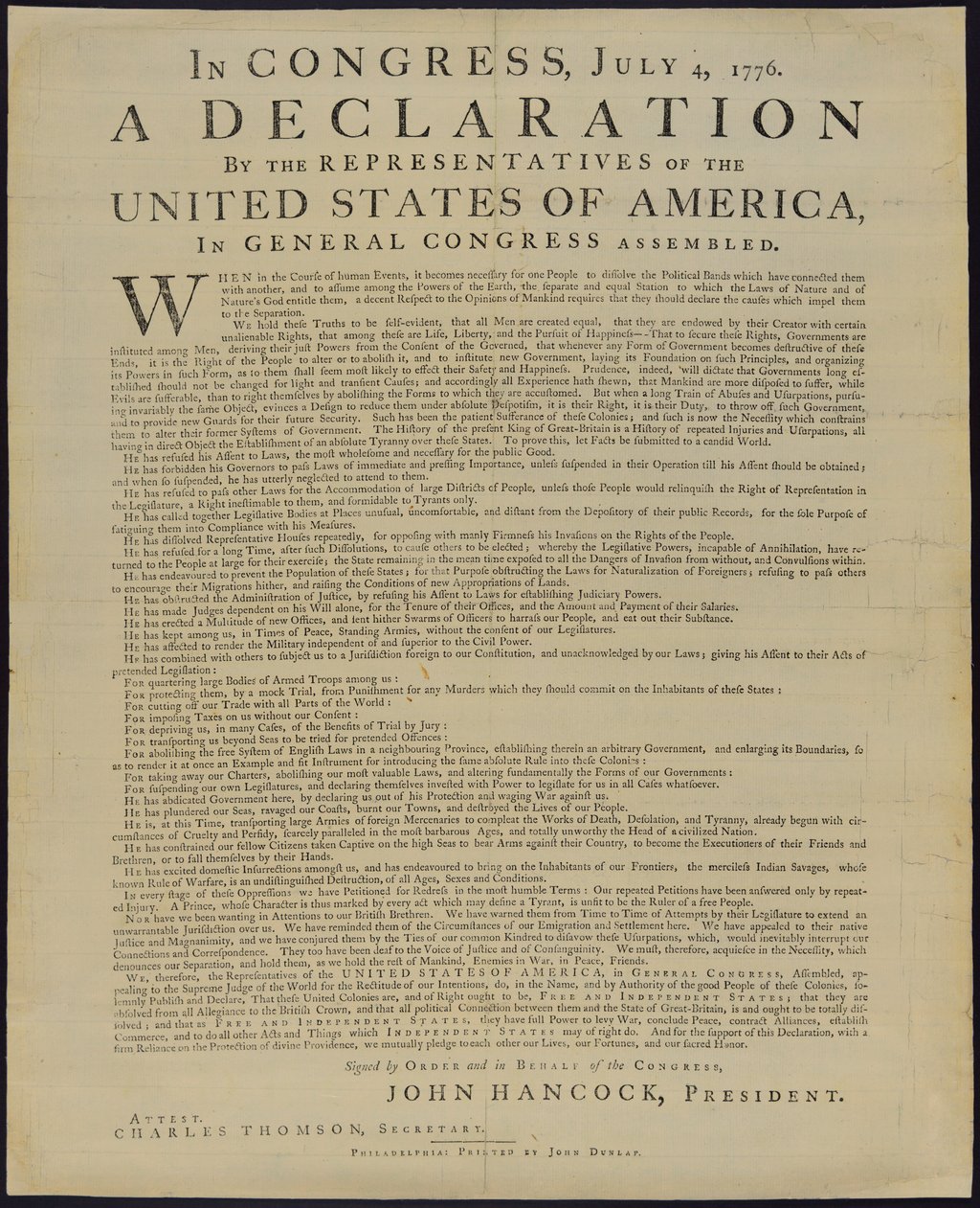 The Declaration Of Independence And Freedom From